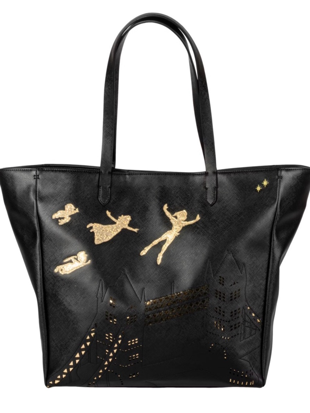 Danielle Nicole Disney Peter Pan gold inlaid large tote bag